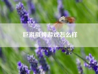 巨游棋牌游戏怎么样