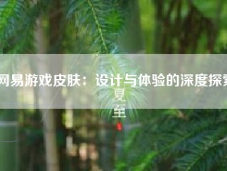 网易游戏皮肤：设计与体验的深度探索