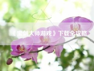 《宝剑大师游戏》下载全攻略