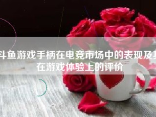 斗鱼游戏手柄在电竞市场中的表现及其在游戏体验上的评价