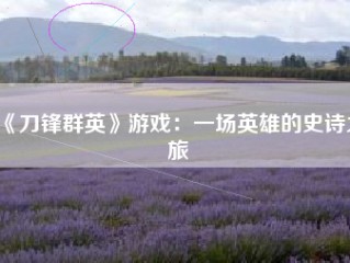 《刀锋群英》游戏：一场英雄的史诗之旅