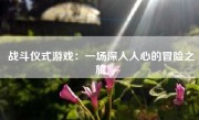 战斗仪式游戏：一场深入人心的冒险之旅