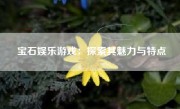 宝石娱乐游戏：探索其魅力与特点