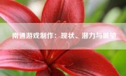 南通游戏制作：现状、潜力与展望