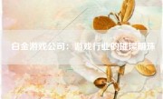 白金游戏公司：游戏行业的璀璨明珠