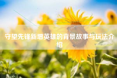 守望先锋新增英雄的背景故事与玩法介绍