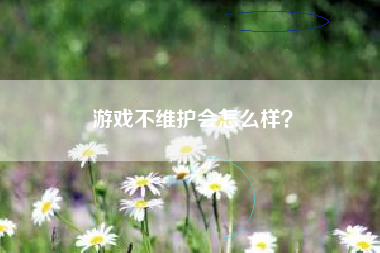 游戏不维护会怎么样？