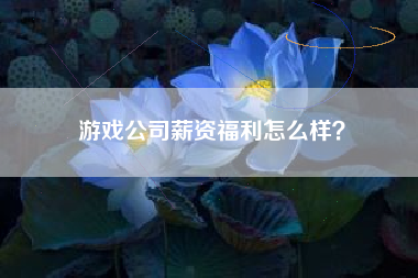 游戏公司薪资福利怎么样？