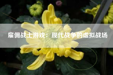 雇佣战士游戏：现代战争的虚拟战场