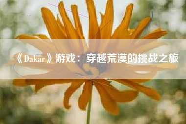 《Dakar》游戏：穿越荒漠的挑战之旅