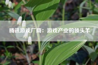 腾讯游戏厂商：游戏产业的领头羊