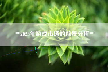 **2023年游戏市场的前景分析**