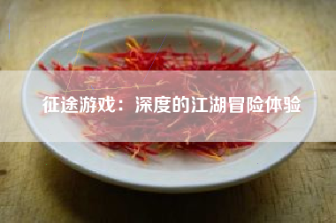 征途游戏：深度的江湖冒险体验