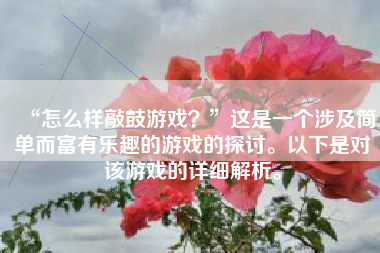 “怎么样敲鼓游戏？”这是一个涉及简单而富有乐趣的游戏的探讨。以下是对该游戏的详细解析。