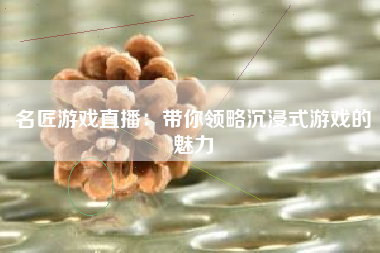 名匠游戏直播：带你领略沉浸式游戏的魅力