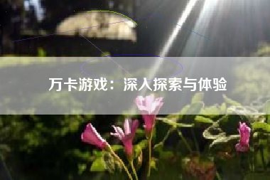 万卡游戏：深入探索与体验