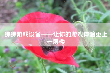 狒狒游戏设备——让你的游戏体验更上一层楼