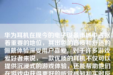 华为耳机在现今的电子设备市场中占据着重要的地位，其出色的音质和舒适的佩戴体验深受用户喜爱。对于许多游戏爱好者来说，一款优质的耳机不仅可以提供沉浸式的游戏体验，还能帮助他们在游戏中获得更好的听觉感知和实时反馈。那么，华为耳机能否满足游戏玩家的需求呢？接下来我们将深入探讨这个问题。