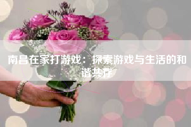 南昌在家打游戏：探索游戏与生活的和谐共存