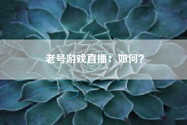 老号游戏直播：如何？