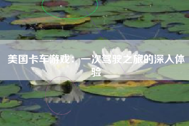 美国卡车游戏：一次驾驶之旅的深入体验