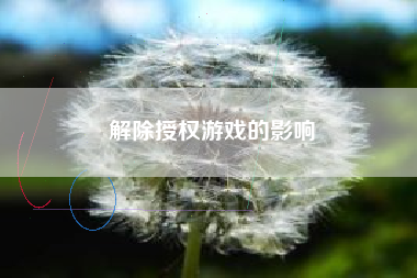 解除授权游戏的影响
