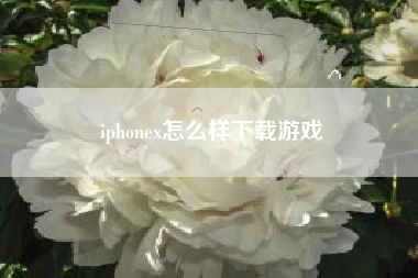 iphonex怎么样下载游戏