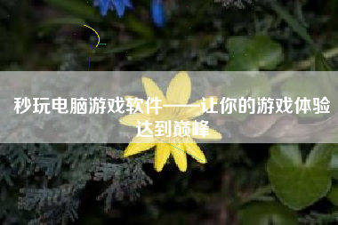 秒玩电脑游戏软件——让你的游戏体验达到巅峰