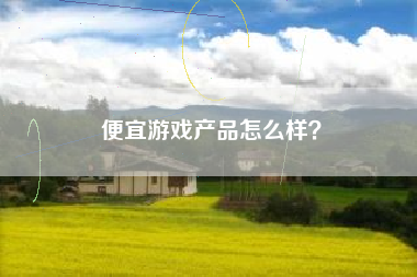 便宜游戏产品怎么样？