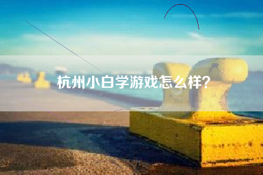 杭州小白学游戏怎么样？