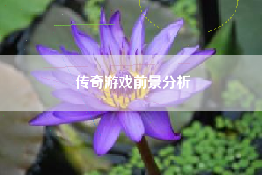 传奇游戏前景分析