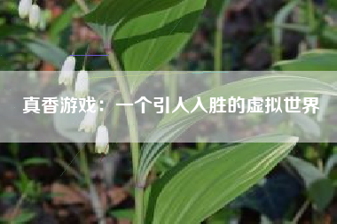 真香游戏：一个引人入胜的虚拟世界