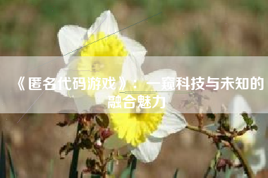 《匿名代码游戏》：一窥科技与未知的融合魅力