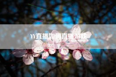 YY直播如何直播游戏