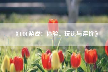 《COC游戏：体验、玩法与评价》