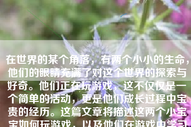 在世界的某个角落，有两个小小的生命，他们的眼睛充满了对这个世界的探索与好奇。他们正在玩游戏，这不仅仅是一个简单的活动，更是他们成长过程中宝贵的经历。这篇文章将描述这两个小宝宝如何玩游戏，以及他们在游戏中学习与成长的点点滴滴。