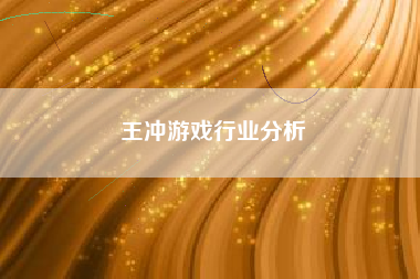 王冲游戏行业分析