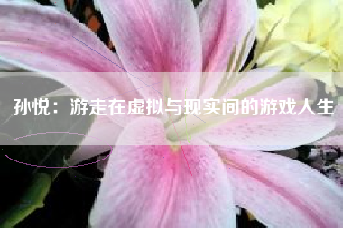 孙悦：游走在虚拟与现实间的游戏人生