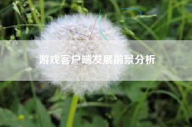 游戏客户端发展前景分析