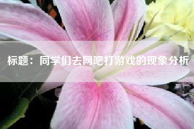 标题：同学们去网吧打游戏的现象分析