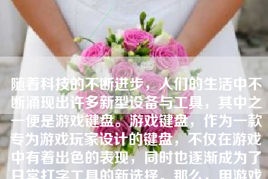 随着科技的不断进步，人们的生活中不断涌现出许多新型设备与工具，其中之一便是游戏键盘。游戏键盘，作为一款专为游戏玩家设计的键盘，不仅在游戏中有着出色的表现，同时也逐渐成为了日常打字工具的新选择。那么，用游戏键盘打字到底怎么样呢？下面将就这一问题进行详细阐述。