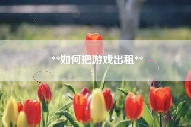 **如何把游戏出租**