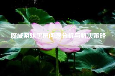 魔域游戏黑屏问题分析与解决策略