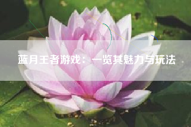 蓝月王者游戏：一览其魅力与玩法
