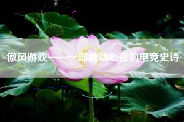 傲风游戏——一部触动心弦的电竞史诗