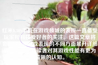 红米K30S手机在游戏领域的表现一直备受玩家和科技爱好者的关注。这篇文章将会围绕K30S游戏表现的不同方面展开详细探讨，试图让读者对其游戏性能有更为清晰的认知。
