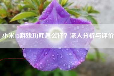 小米13游戏功耗怎么样？深入分析与评价