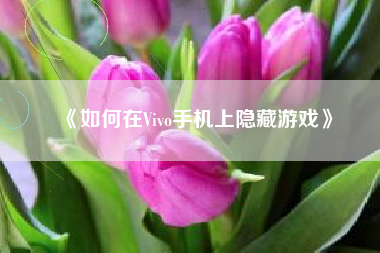 《如何在Vivo手机上隐藏游戏》