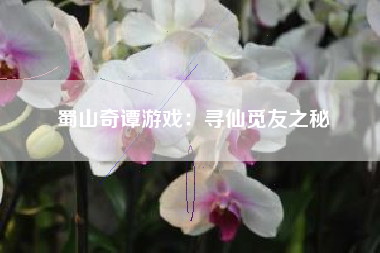 蜀山奇谭游戏：寻仙觅友之秘