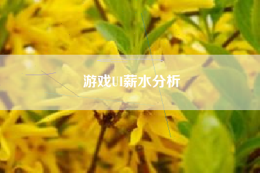 游戏UI薪水分析